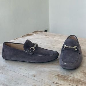 Bally Waterman Suede Horsebit Loafers Size 8